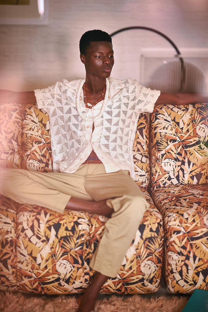 Wave Printed Hollywood Couch - Element Middle Small - WOO .Design