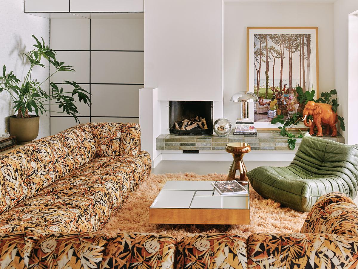 Wave Printed Hollywood Couch - Element Middle Small - WOO .Design