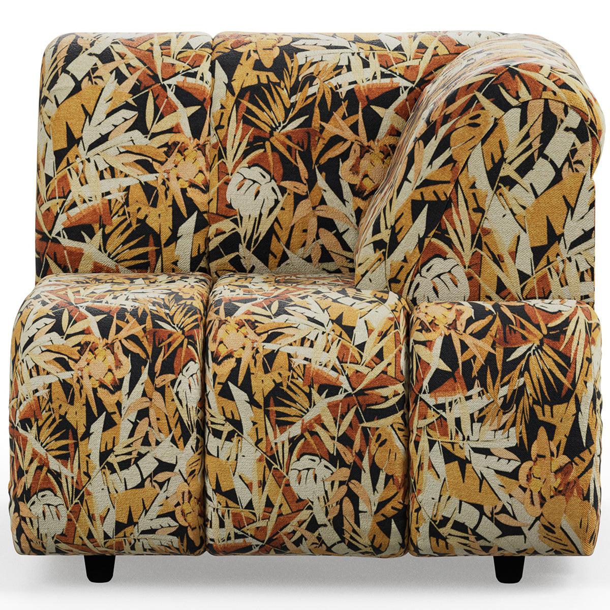 Wave Printed Hollywood Couch - Element Right High Arm - WOO .Design