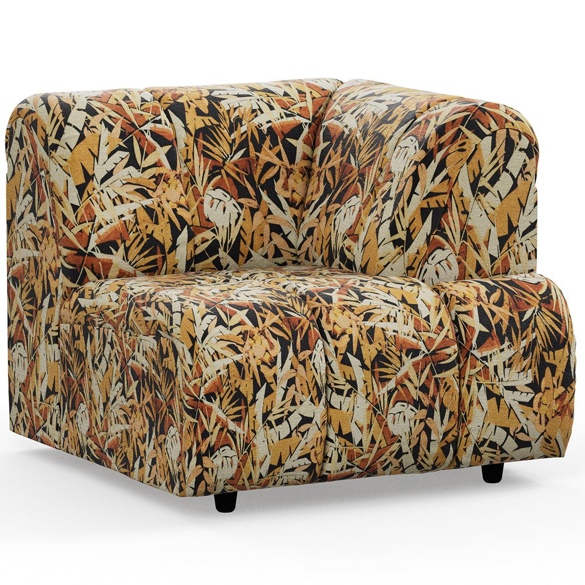 Wave Printed Hollywood Couch - Element Right High Arm - WOO .Design