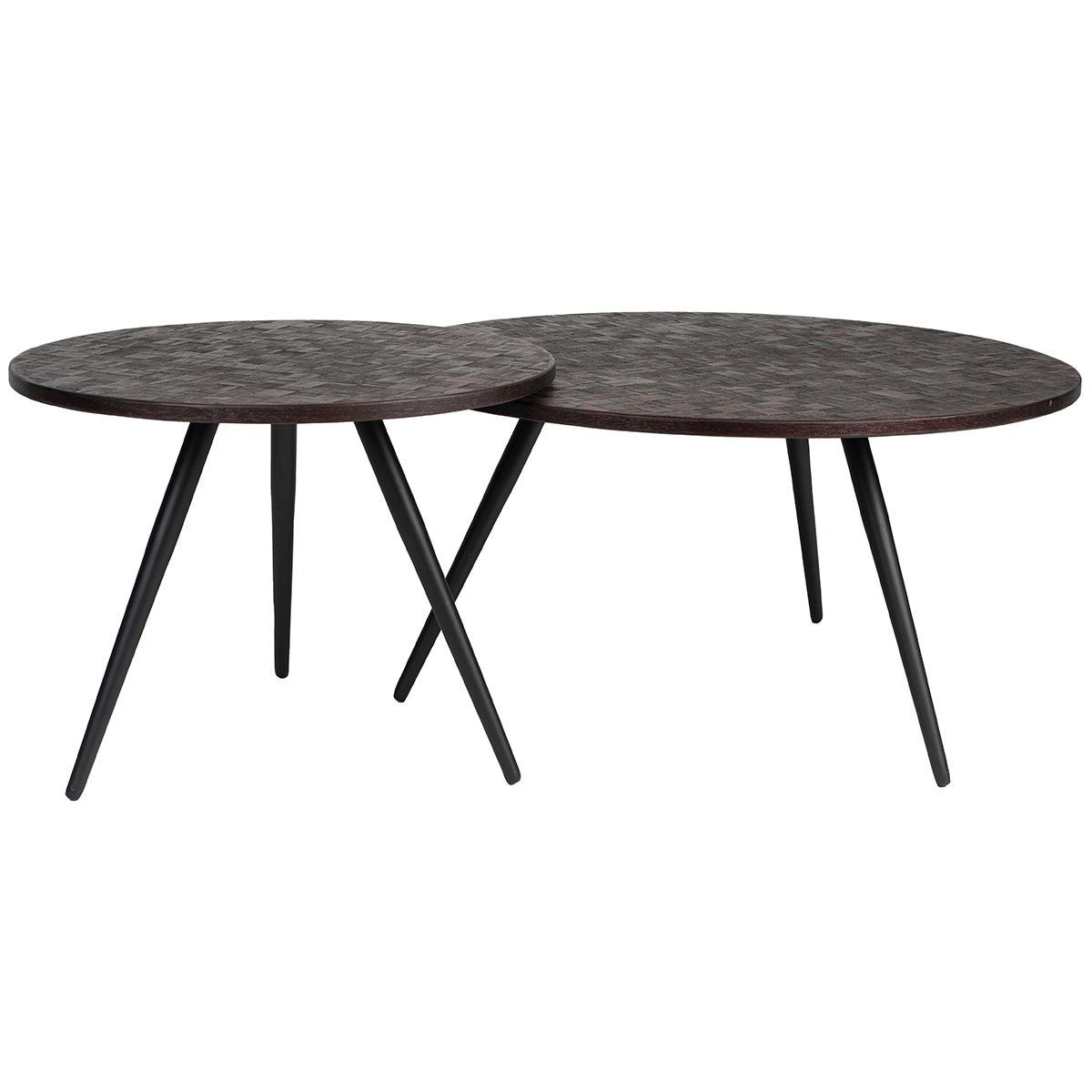 Webster Brown Teak Wood Coffee and Side Table (2/Set) - WOO .Design