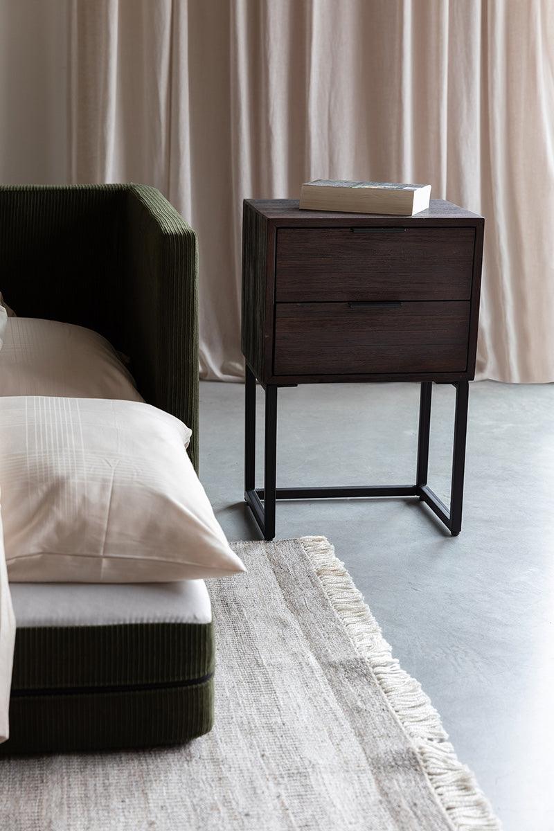 Webster Brown Teak Wood Nightstand - WOO .Design