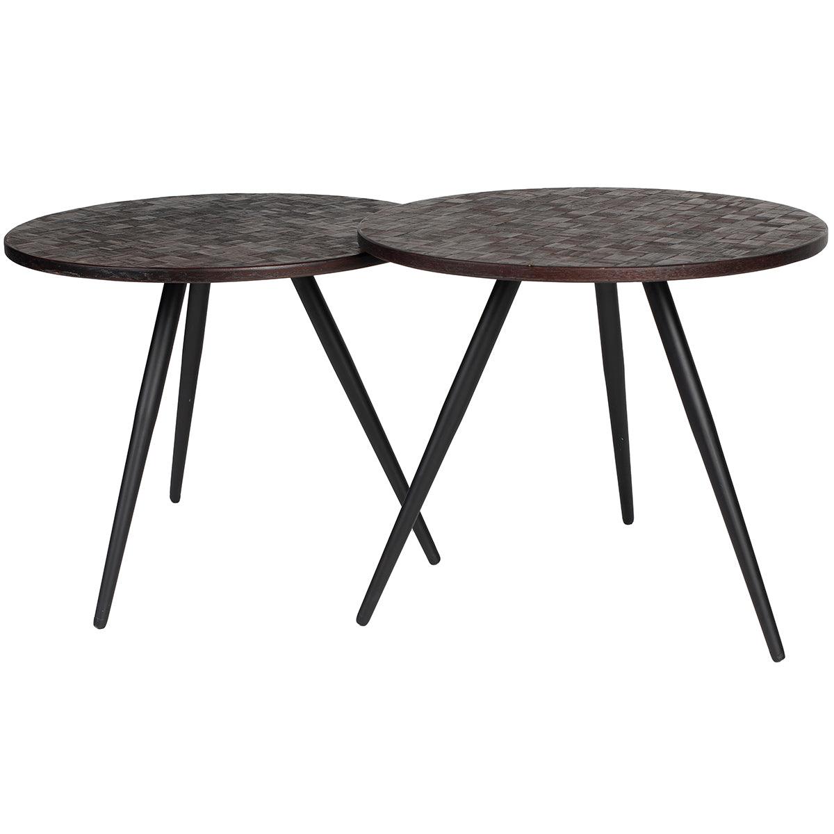 Webster Brown Teak Wood Side Table (2/Set) - WOO .Design