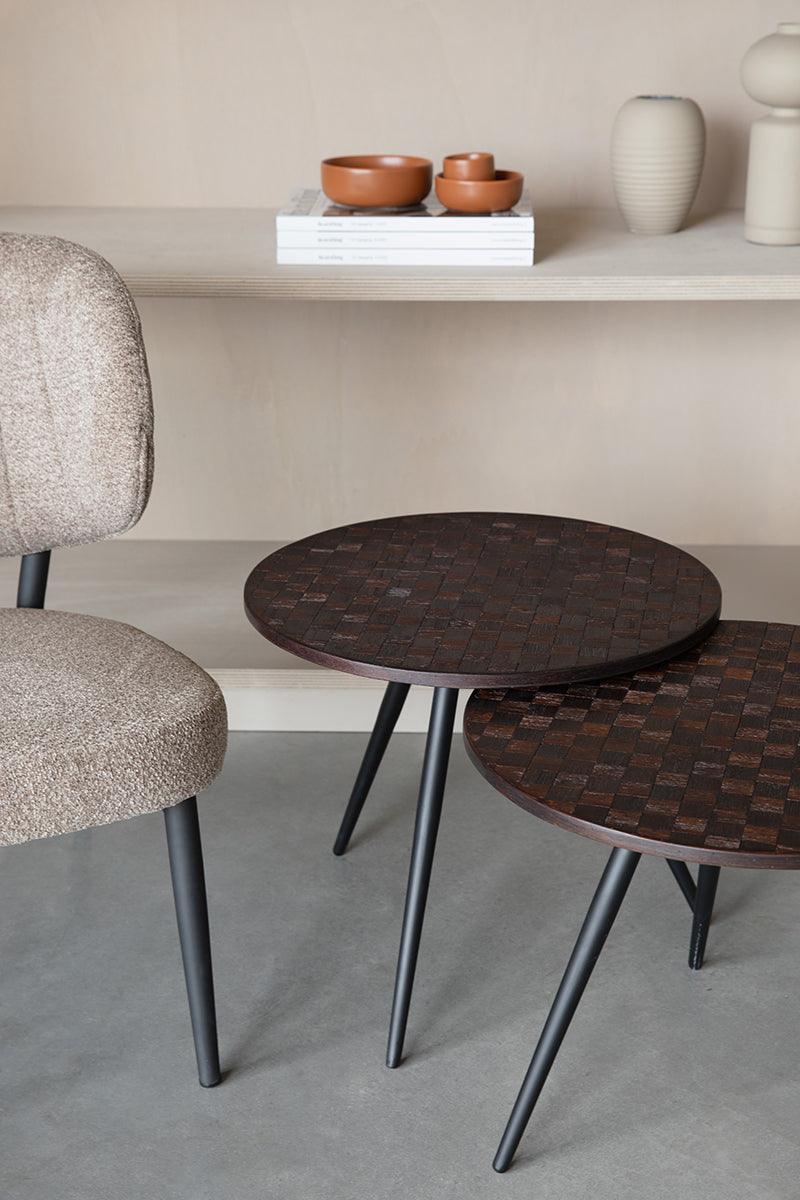 Webster Brown Teak Wood Side Table (2/Set) - WOO .Design