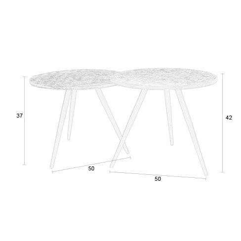 Webster Brown Teak Wood Side Table (2/Set) - WOO .Design