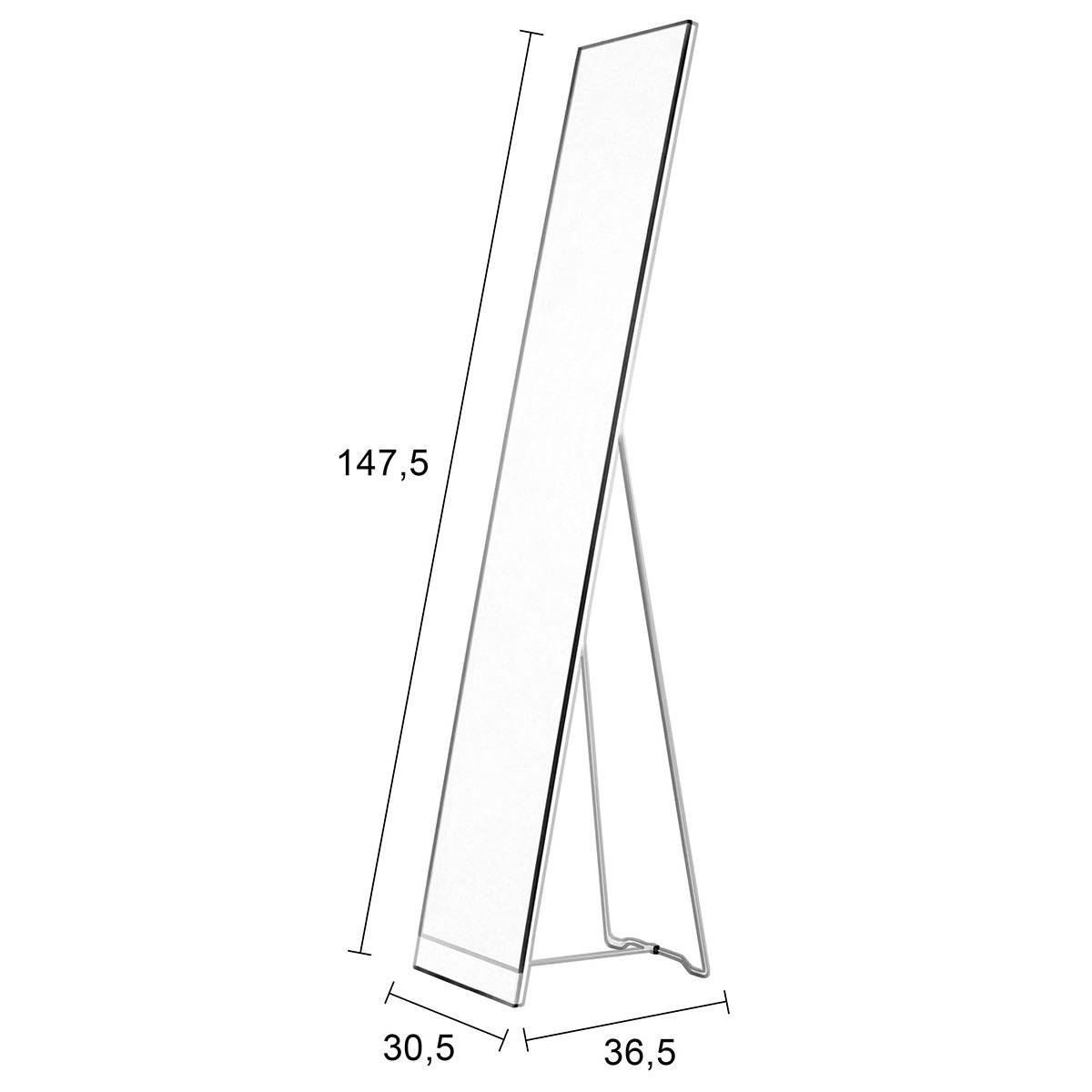 White Stand Mirror