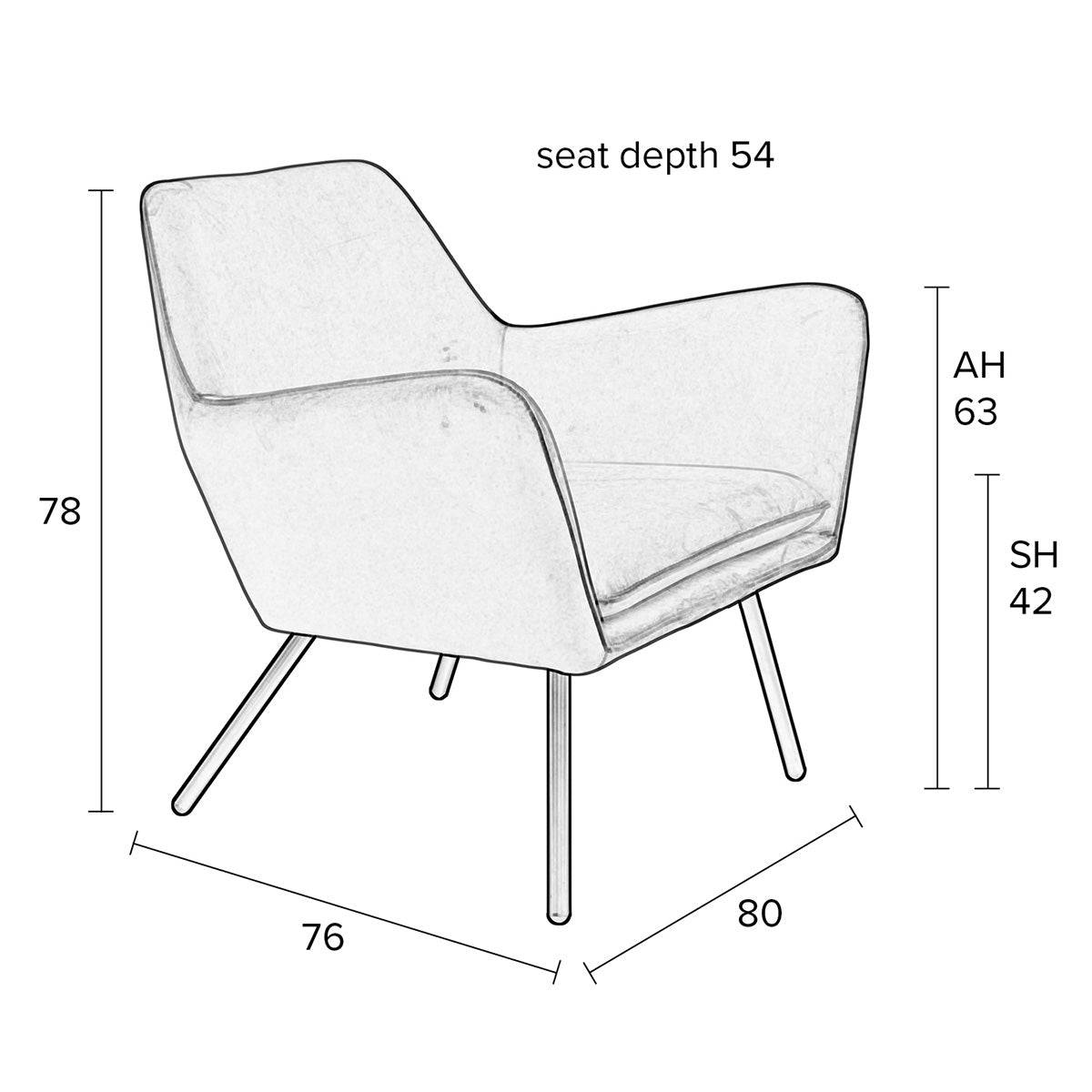 Bon Velvet Lounge Chair