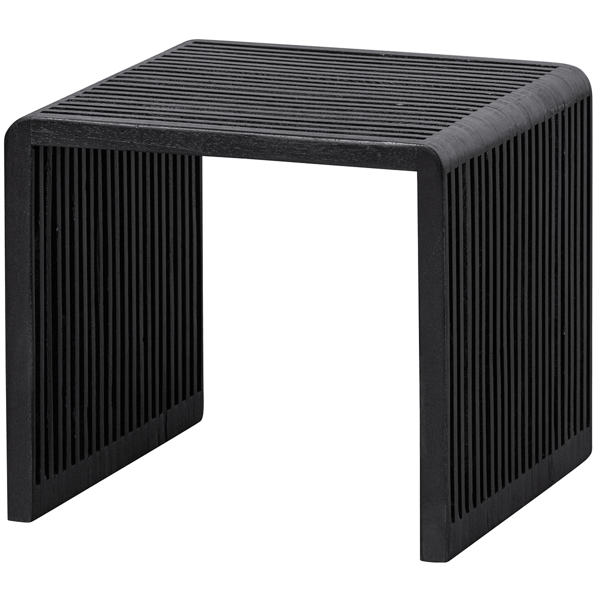 Willa Black Teak Wood Side Table (2/Set) - WOO .Design