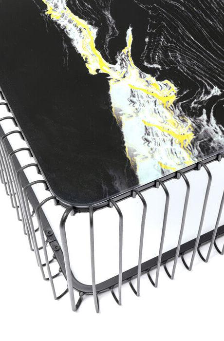 Wire Glass Marble Coffee Table - WOO .Design
