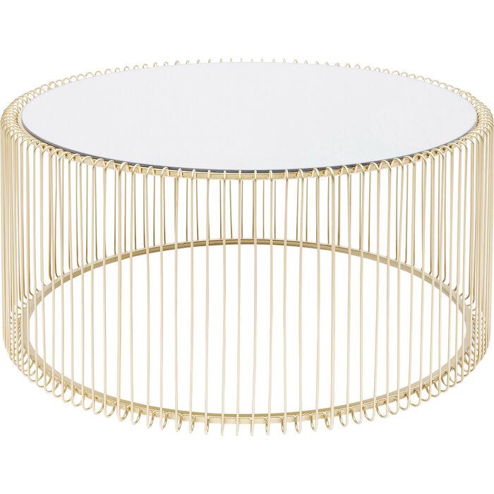 Wire Uno Glass Round Coffee Table - WOO .Design