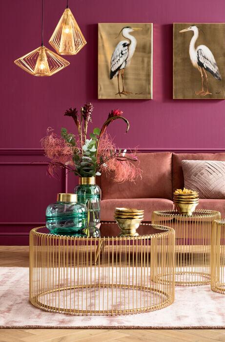 Wire Uno Glass Round Coffee Table - WOO .Design