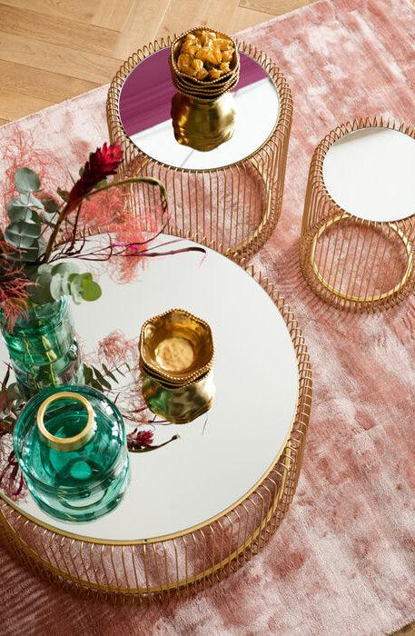 Wire Uno Glass Round Coffee Table - WOO .Design