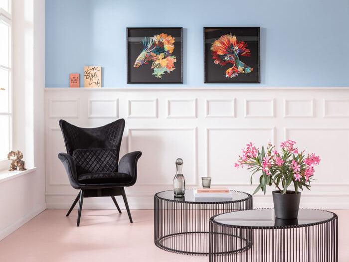 Wire Uno Glass Round Coffee Table - WOO .Design