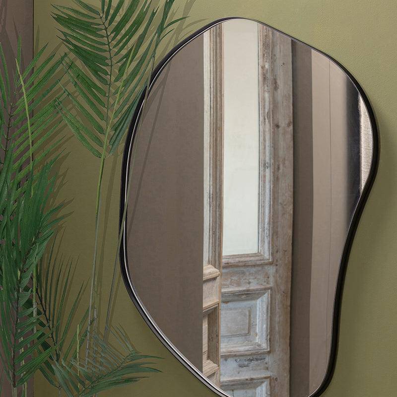 Romee Black Metal Organic Mirror