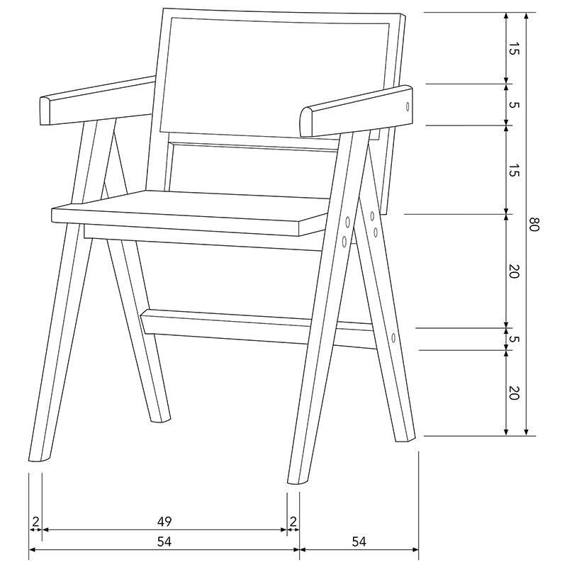 Gunn Pine/Rattan Dining Chair