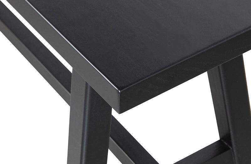 Imme Black Pine Wood Bench