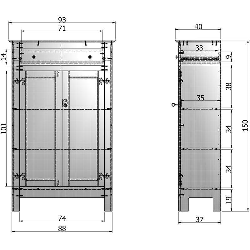 Eva Pine Wood Cabinet