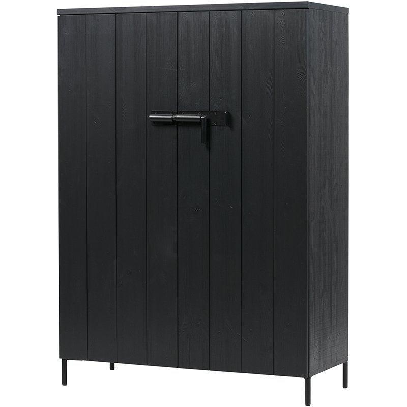 Bruut Black Pine Wood 2 Door Cabinet