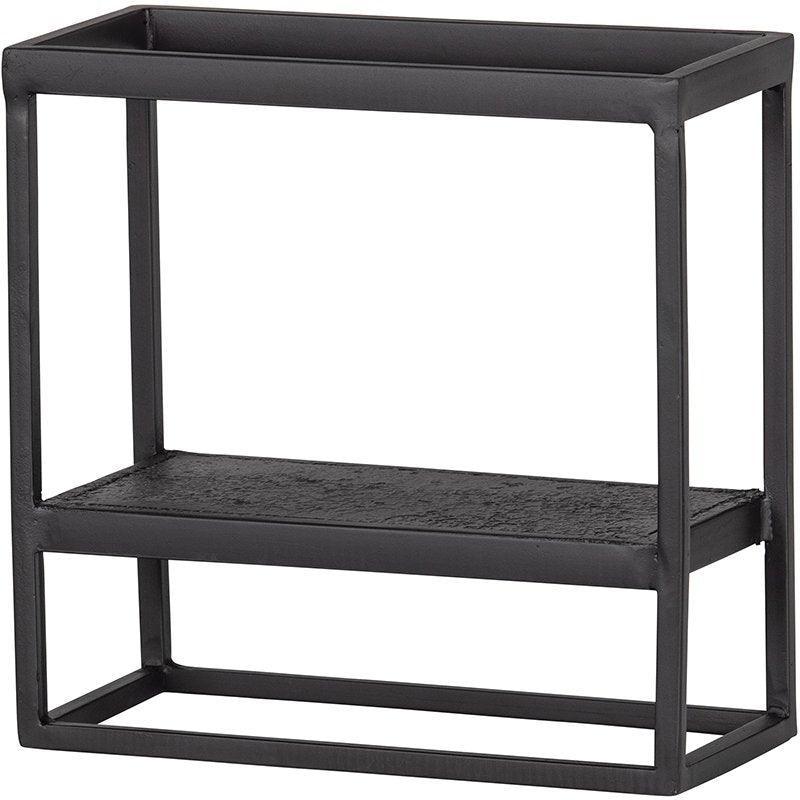 Febe Black Metal Square Wall Rack (Outlet)