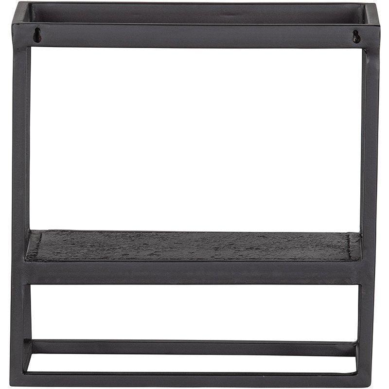 Febe Black Metal Square Wall Rack (Outlet)