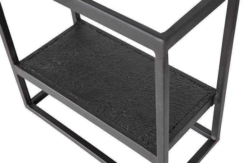 Febe Black Metal Square Wall Rack (Outlet)