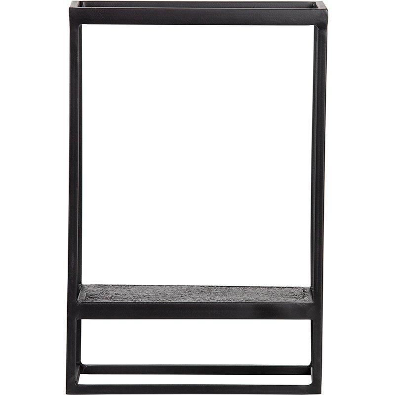 Febe Black Metal Vertical Wall Rack (Outlet)