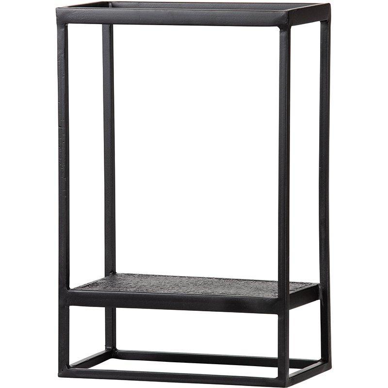 Febe Black Metal Vertical Wall Rack (Outlet)