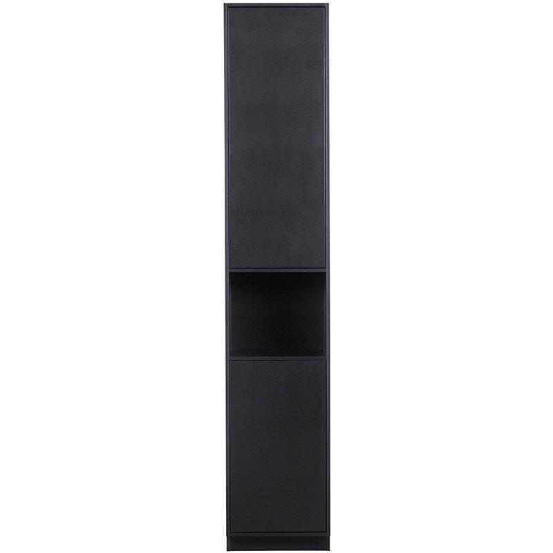 Finca Deep Black Pine Wood Buffet-Storage Cabinet 40 cm