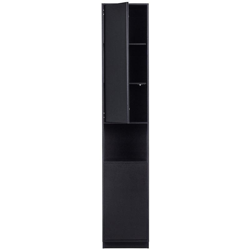 Finca Deep Black Pine Wood Buffet-Storage Cabinet 40 cm