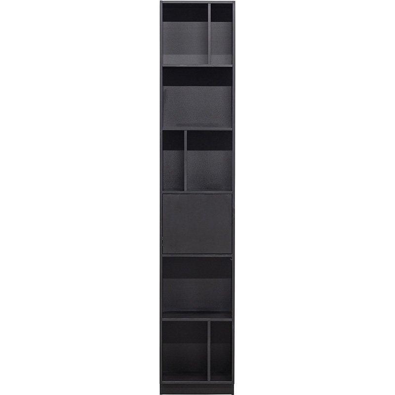 Finca Deep Black Pine Wood Open Shelf Cabinet 40 cm