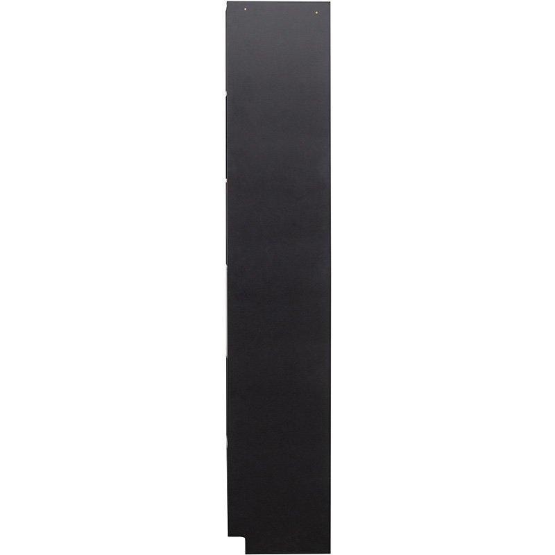 Finca Deep Black Pine Wood Open Shelf Cabinet 40 cm