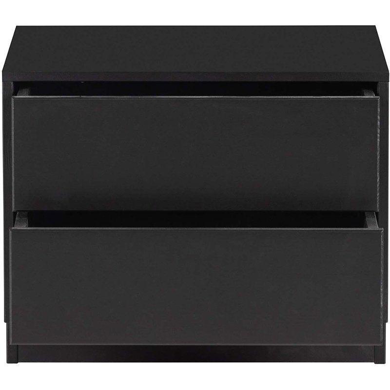 Finca Deep Black Pine Wood TV Cabinet 50 cm