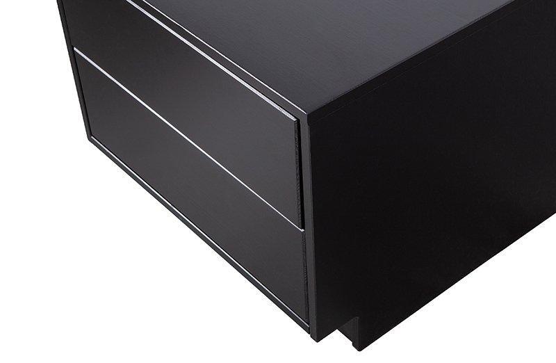 Finca Deep Black Pine Wood TV Cabinet 50 cm