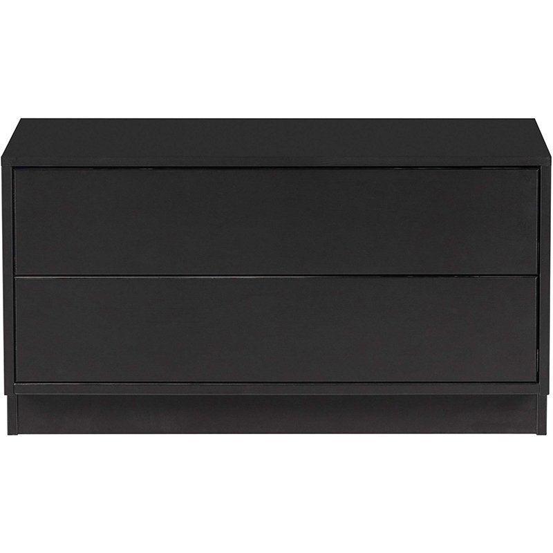 Finca Deep Black Pine Wood TV Cabinet 75 cm