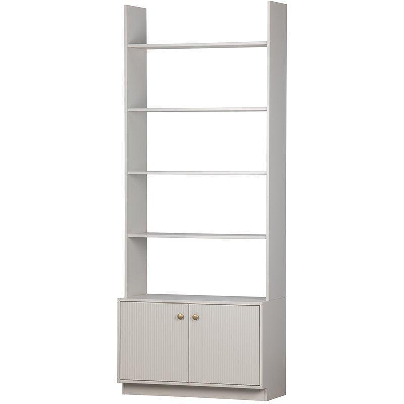 Madu Deep Cloud Grey Pine Wood Bookcase