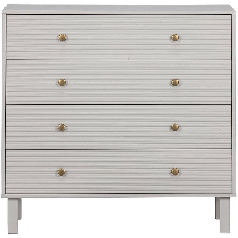 Madu Deep Cloud Grey Pine Wood Cabinet with Drawers