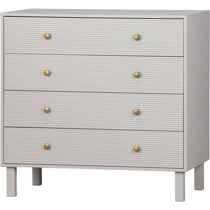 Madu Deep Cloud Grey Pine Wood Cabinet with Drawers