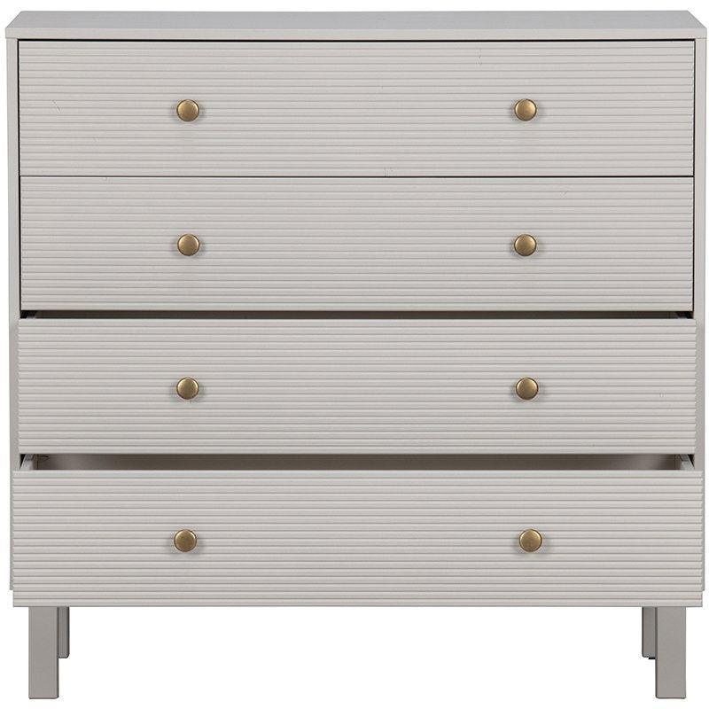 Madu Deep Cloud Grey Pine Wood Cabinet with Drawers