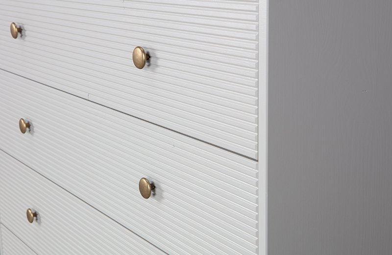 Madu Deep Cloud Grey Pine Wood Cabinet with Drawers