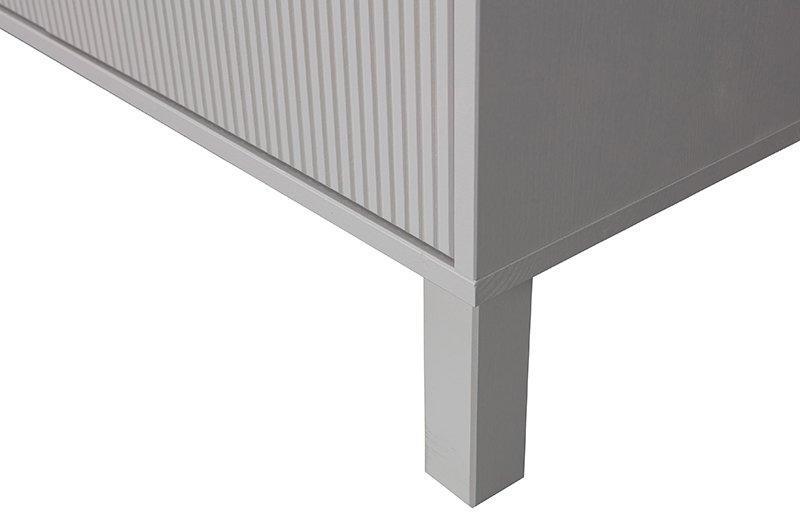 Madu Deep Cloud Grey Pine Wood Cabinet with Drawers