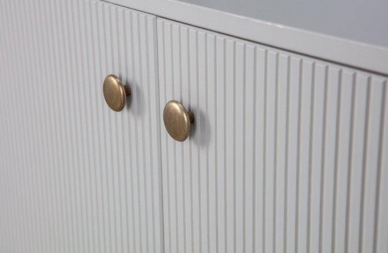 Madu Deep Cloud Grey Pine Wood Sideboard