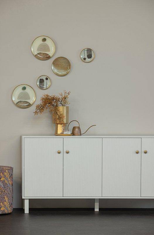 Madu Deep Cloud Grey Pine Wood Sideboard