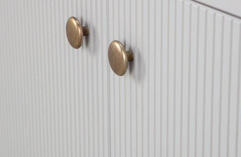 Madu Deep Cloud Grey Pine Wood Wardrobe