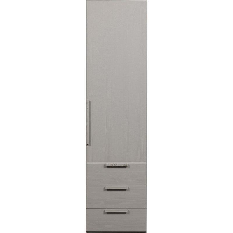 Rens Pebble Grey Long Handle 1 Door Wardrobe