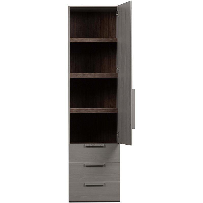 Rens Pebble Grey Long Handle 1 Door Wardrobe