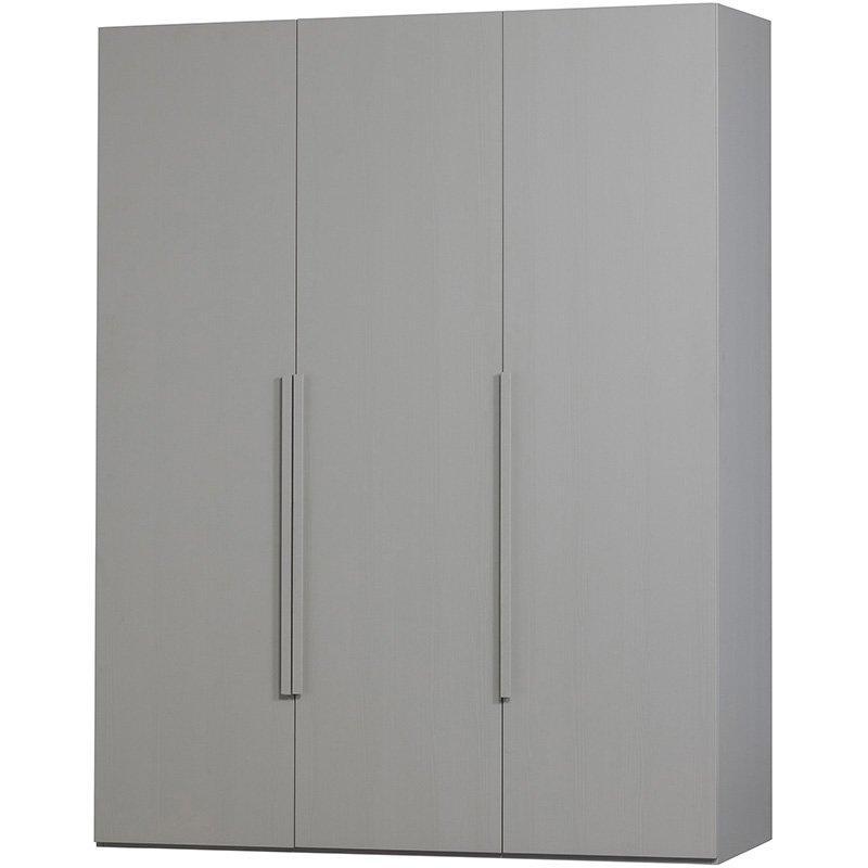 Rens Pebble Grey Long Handle 3 Door Wardrobe