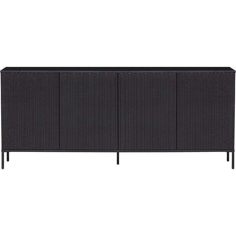 New Gravure Black Pine Wood Sideboard