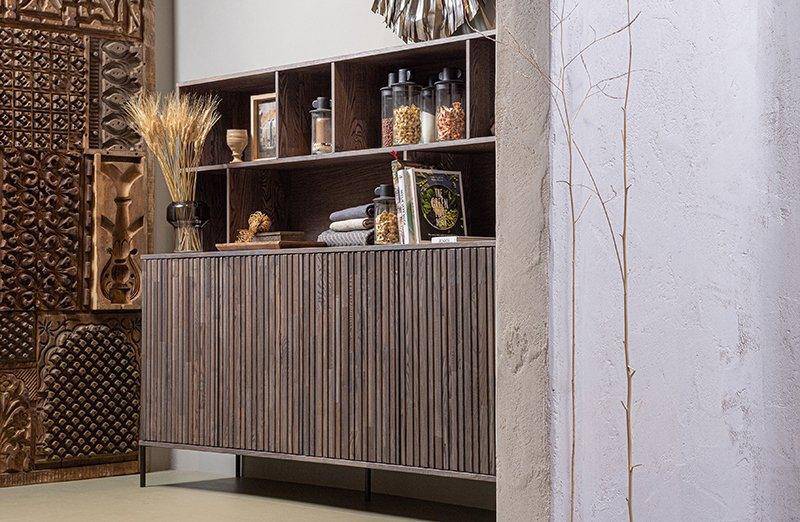 New Gravure Wooden Wall Cabinet