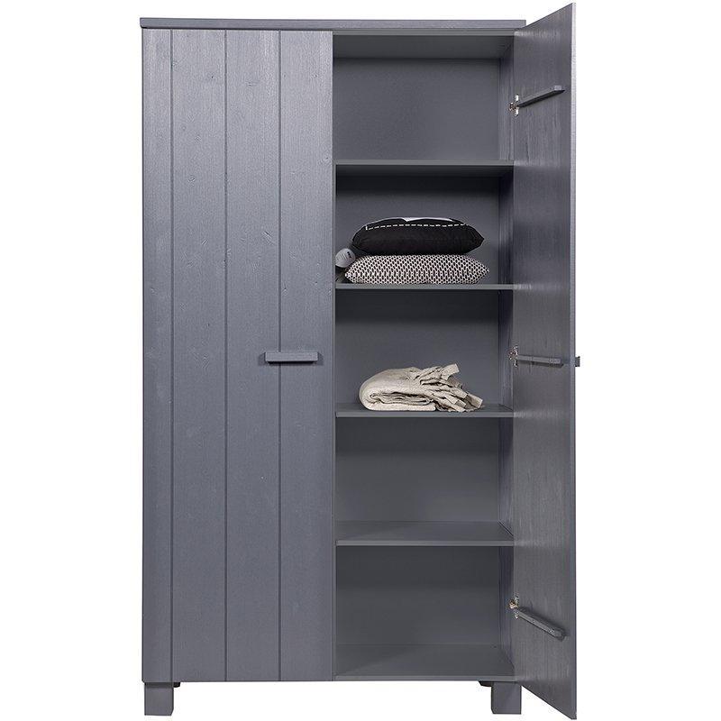 Dennis Brushed Pine Wood Wardrobe