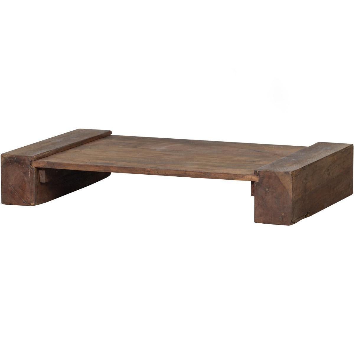 Cuno Dark Brown Wood Low Coffee Table